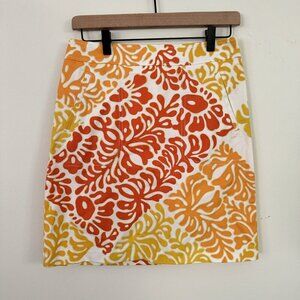 J.McLaughlin Pencil skirt Women’s Size 0 Hibiscus Flower Floral